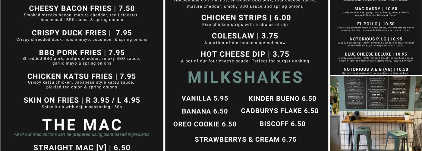 Notorious BRG Canterbury Menu