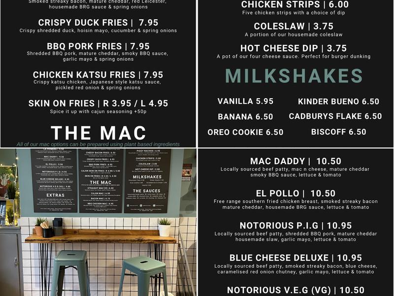 Notorious BRG Canterbury Menu