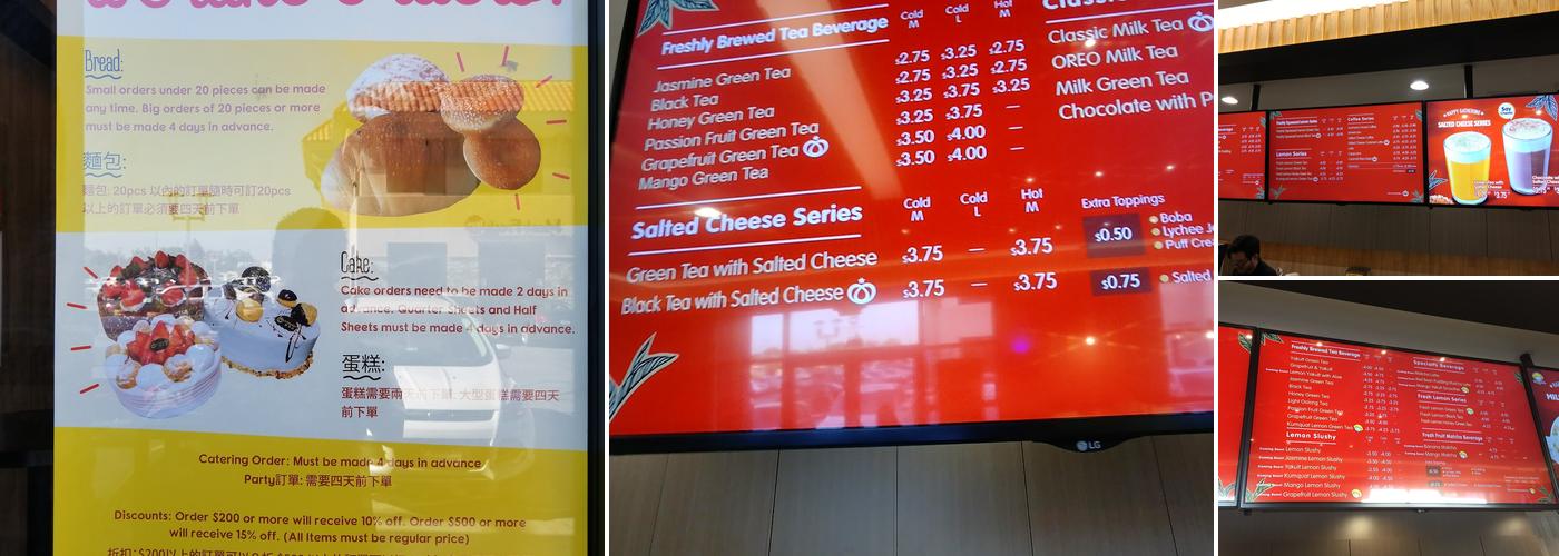 Sunmerry Bakery Menu
