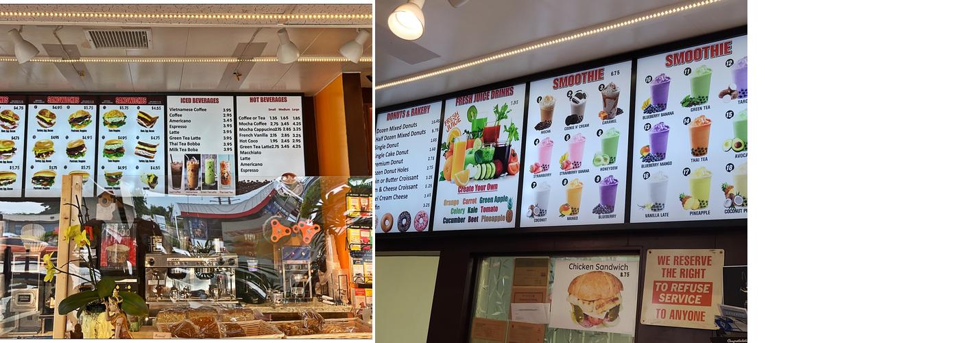 Universal Donuts Menu