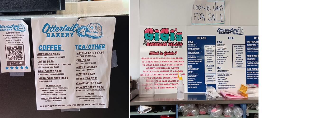 Ottertail Bakery Menu