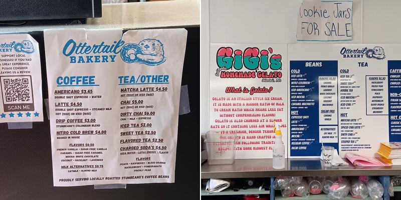 Ottertail Bakery Menu