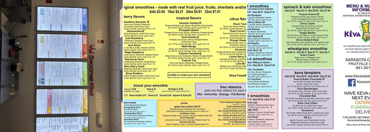 Smoothie King Menu