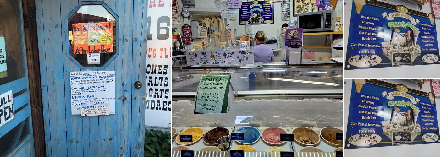 Silo Ice Cream Parlor Menu