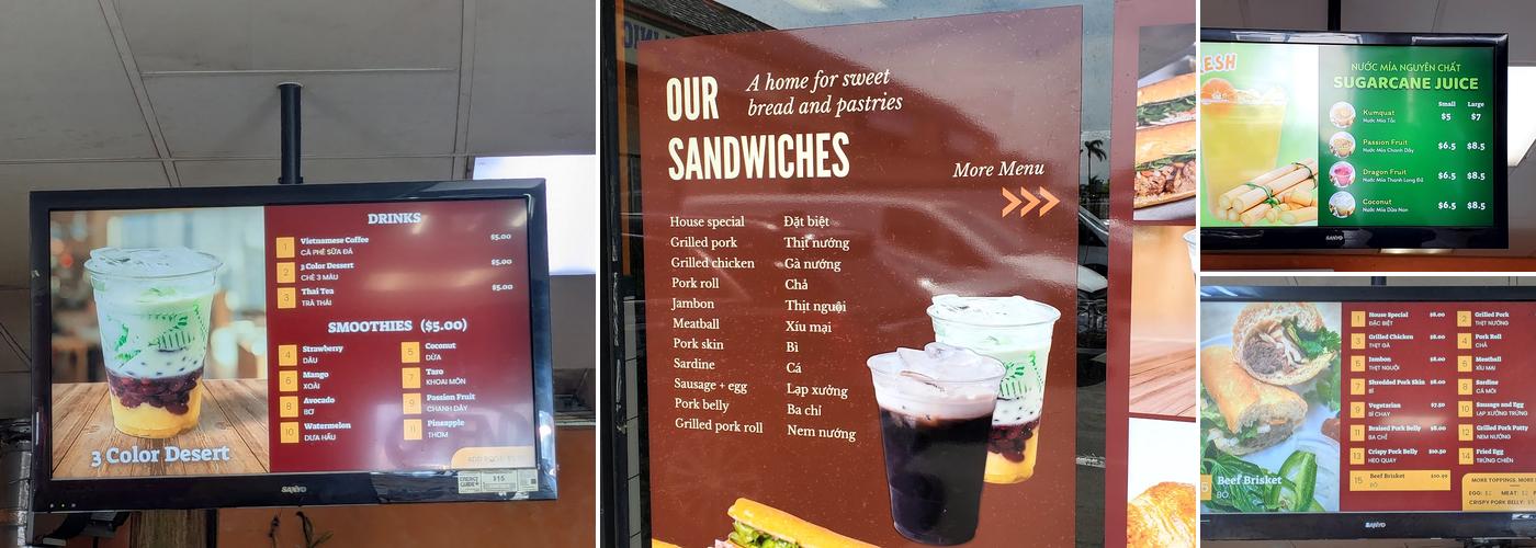 Paris Bakery Menu