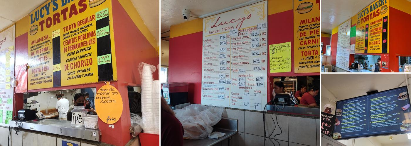 Lucy's Bakery Menu