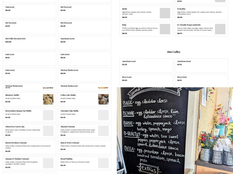 Bear Buns Bakery Menu