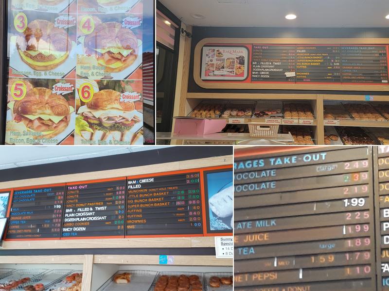 Sunny Donuts Menu
