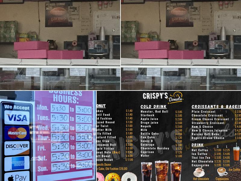 Crispy's Donuts Menu