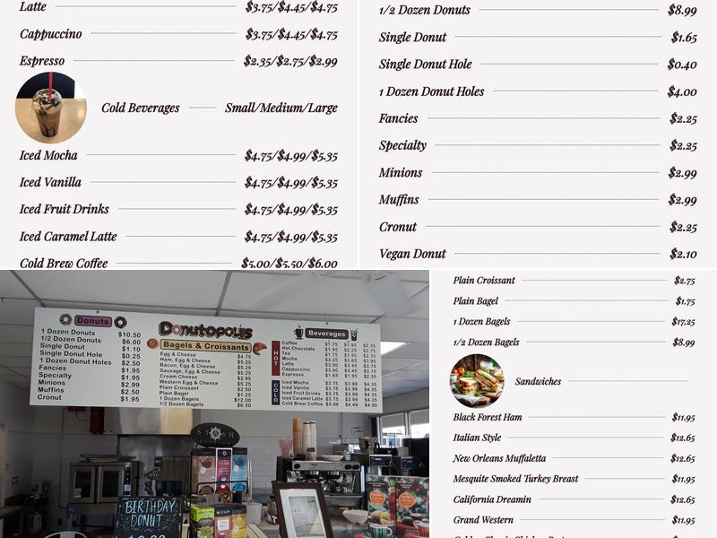 Donutopolis Menu