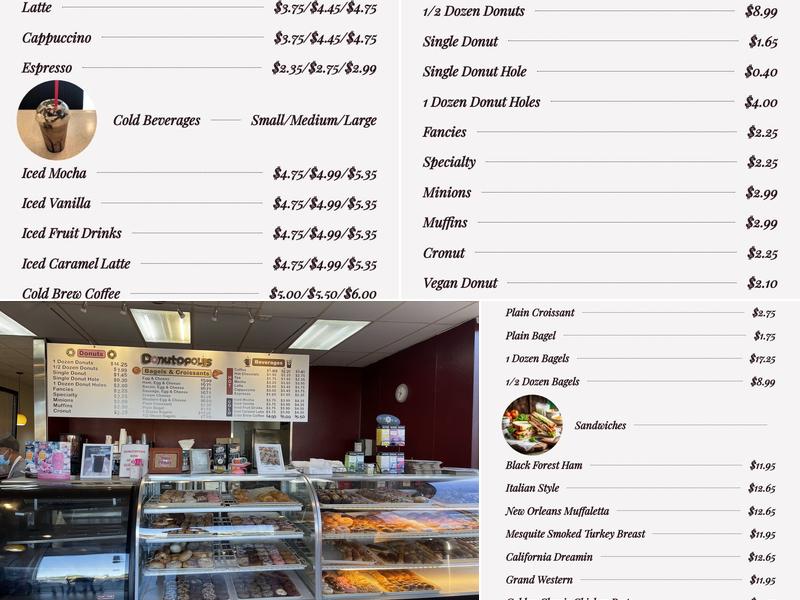 Donutopolis Menu