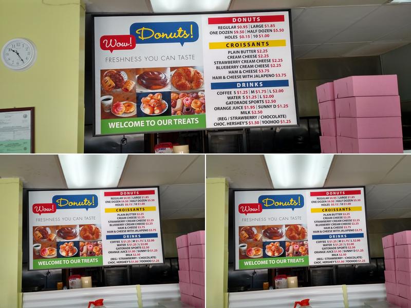 Wow Donuts Menu