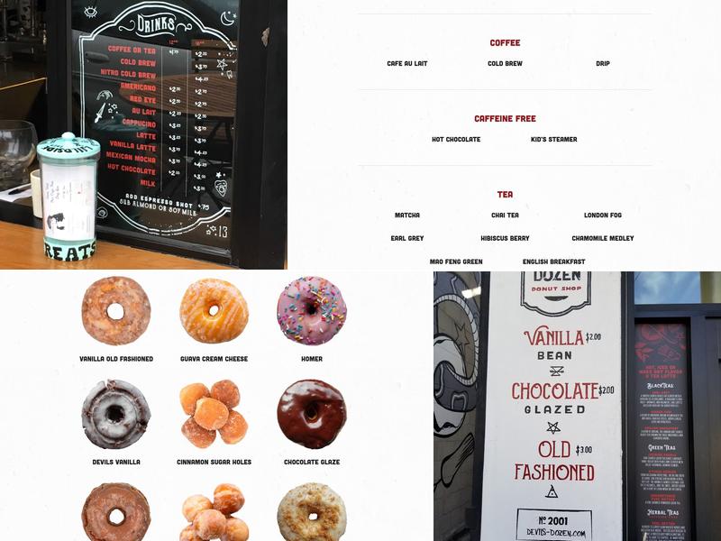 Devil's Dozen Donut Shop Menu