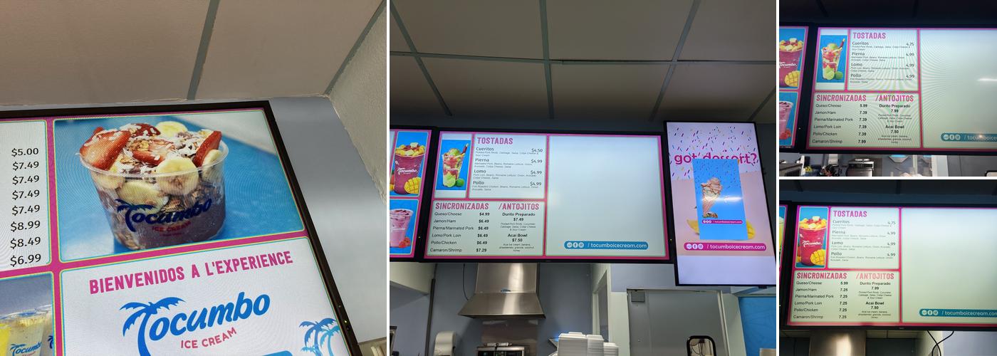Tocumbo Ice Cream Menu