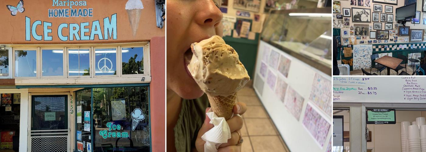 Mariposa Ice Cream Menu