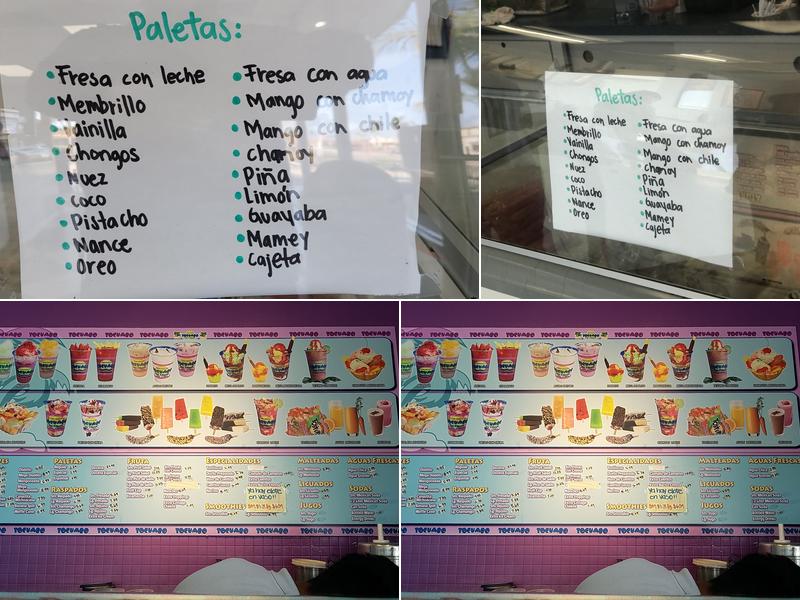 Tocumbo Ice Cream CV Menu