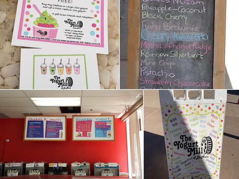The Yogurt Mill of La Mesa Menu