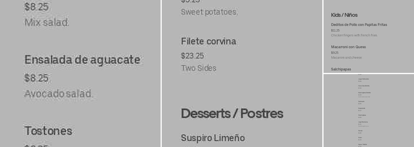 Deliciosa Bakery Menu