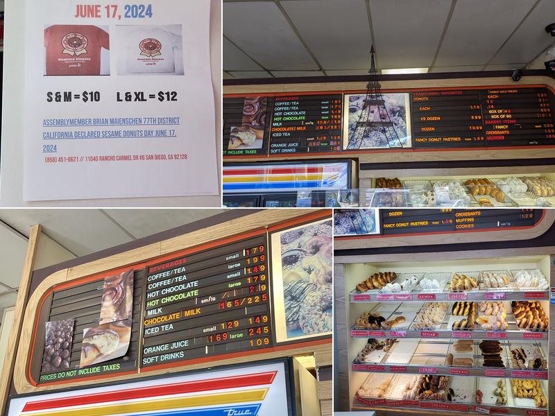 Sesame Donuts Menu