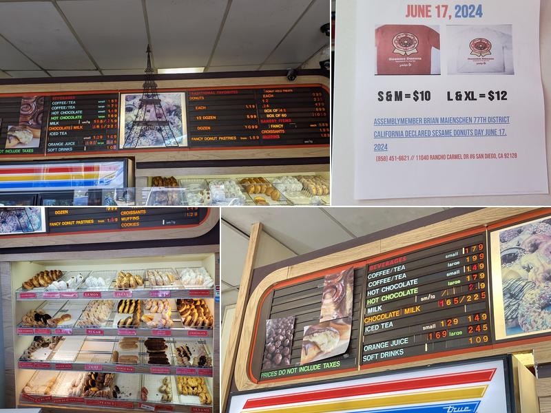 Sesame Donuts Menu