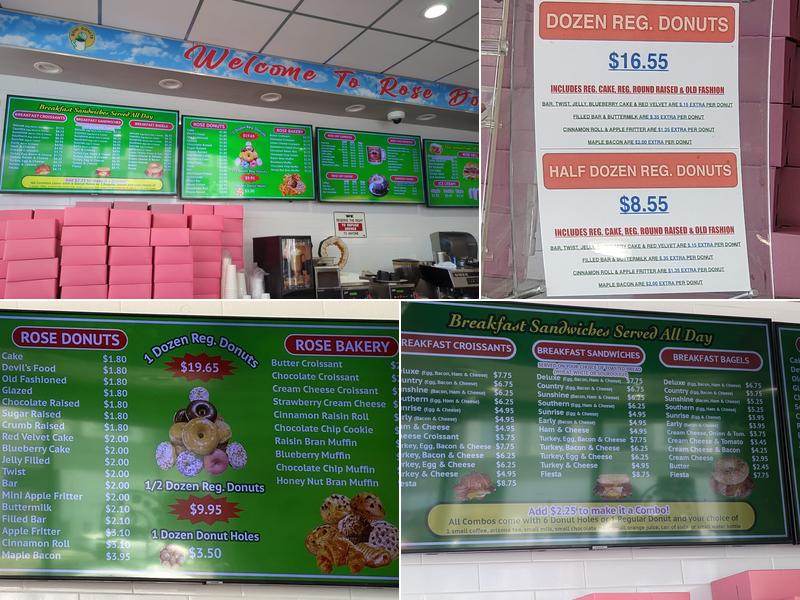 Rose Donuts Menu