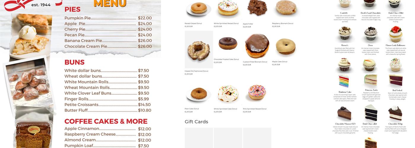 Wuollet Bakery Menu