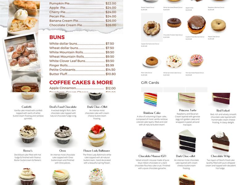 Wuollet Bakery Menu