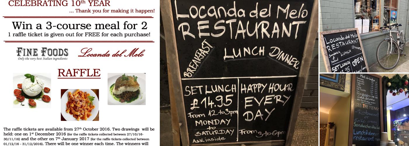 Fine Foods - Locanda del Melo Menu