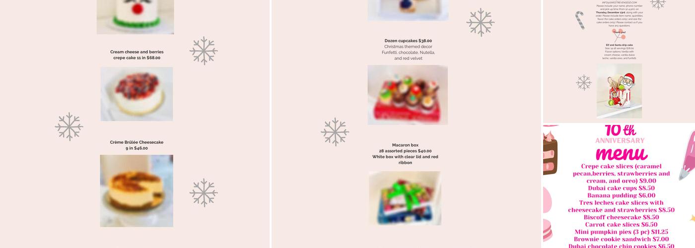 Sweet Revenge Bakery Menu