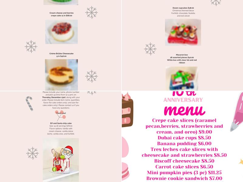 Sweet Revenge Bakery Menu
