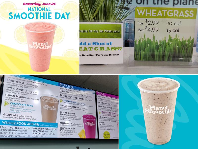 Planet Smoothie Menu