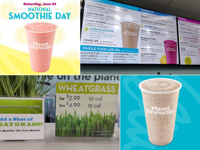 Planet Smoothie Menu