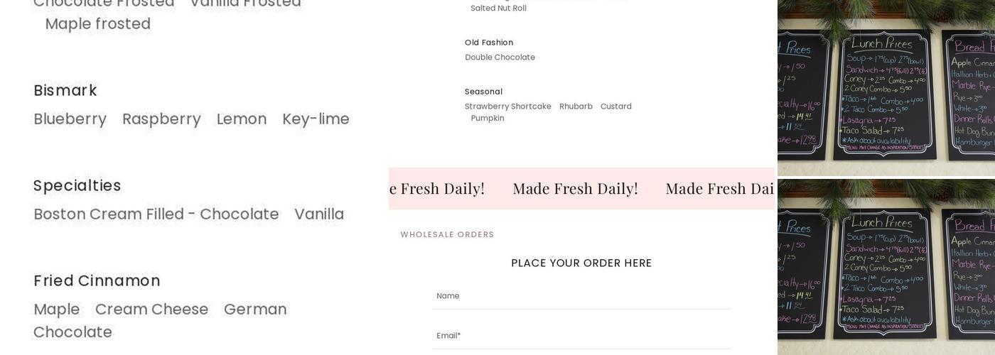 A Dozen Excuses Donuts & More Menu