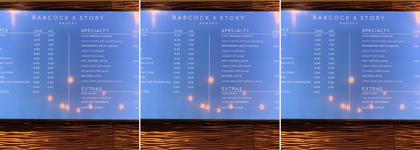 B & S Bakery Menu