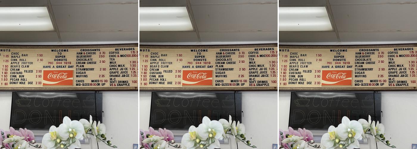 Super Donuts #2 Menu