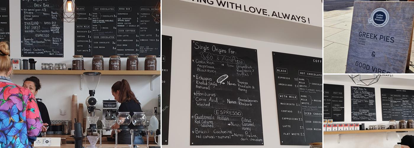 Coffee Under Pressure | speciality coffee & tea Menu