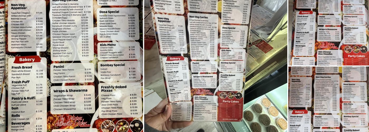 Cake World Menu
