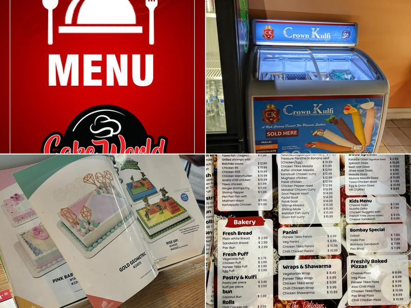 Cake World Menu