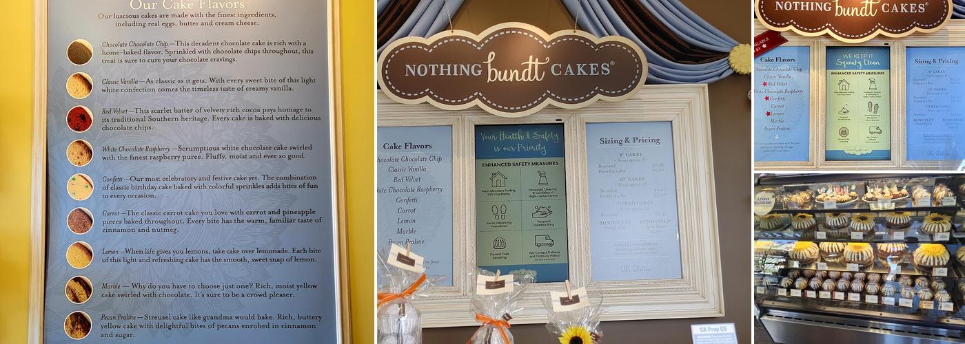 Nothing Bundt Cakes Menu