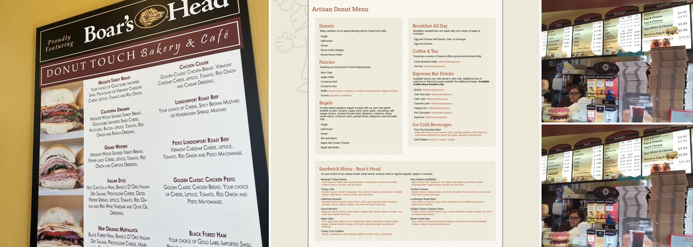 Donut Touch Menu