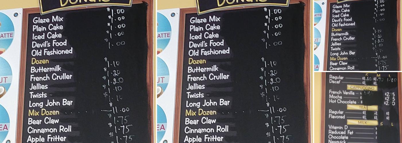 Mart's Donuts Menu