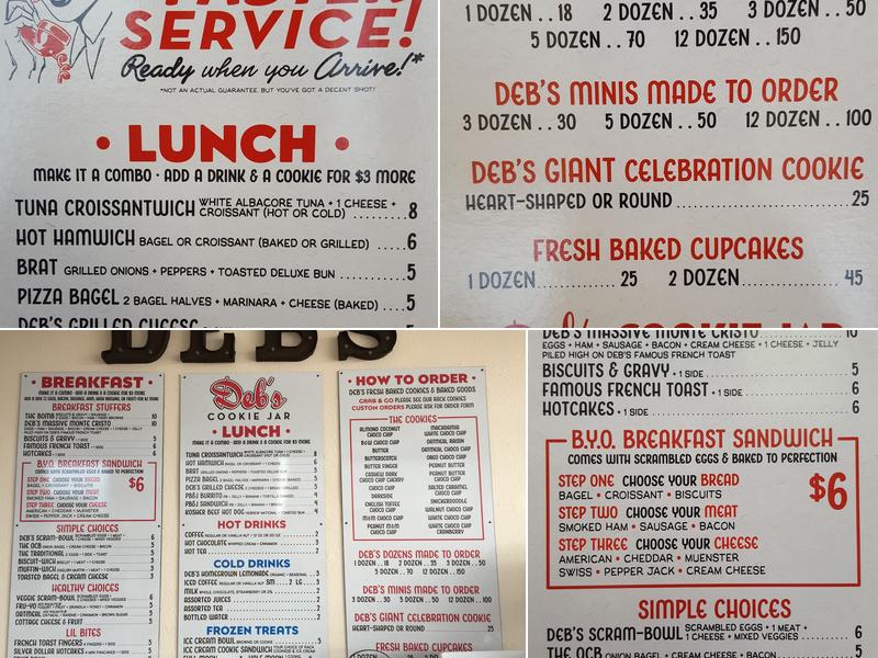 Deb's Cookie Jar Menu