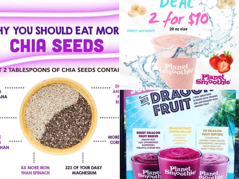Planet Smoothie Menu