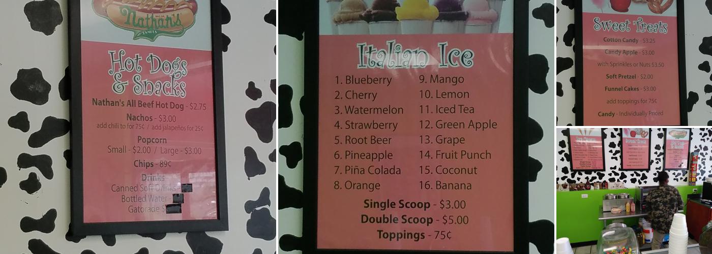 Cool Scoops Menu