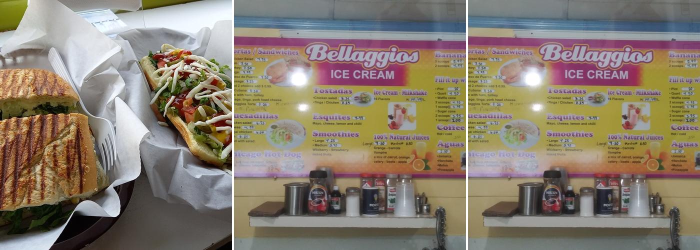 Bellaggio's Ice-Cream Menu