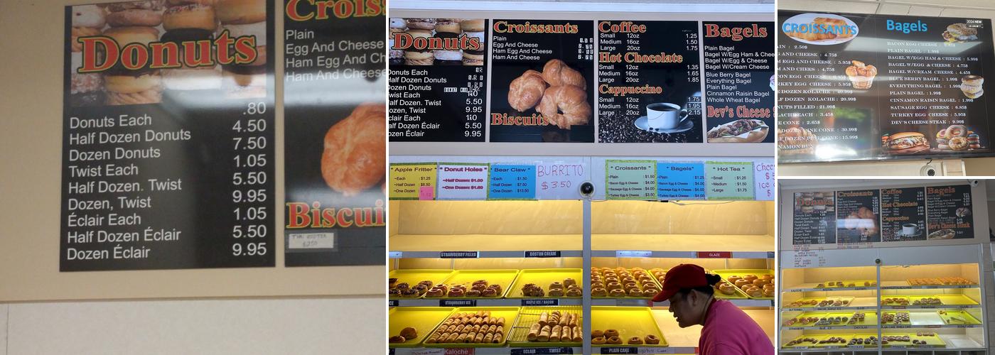 Dev's Donuts Menu