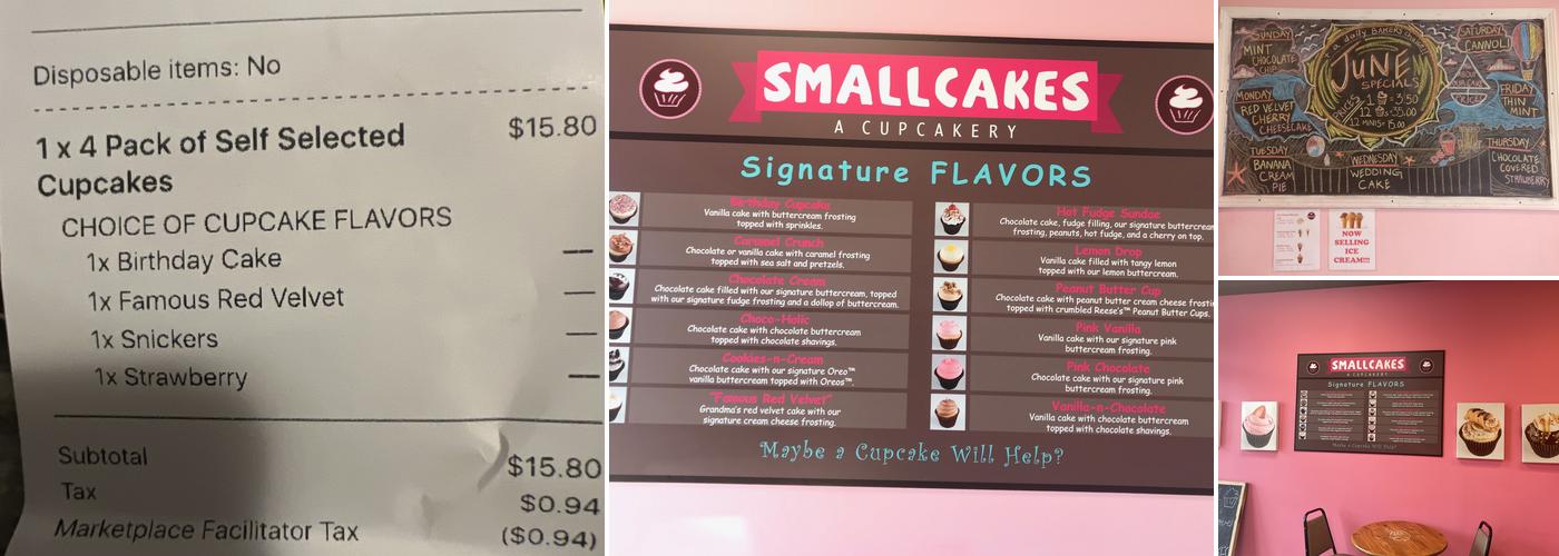 Smallcakes Cupcakery Menu