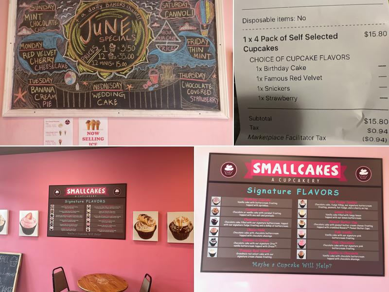 Smallcakes Cupcakery Menu