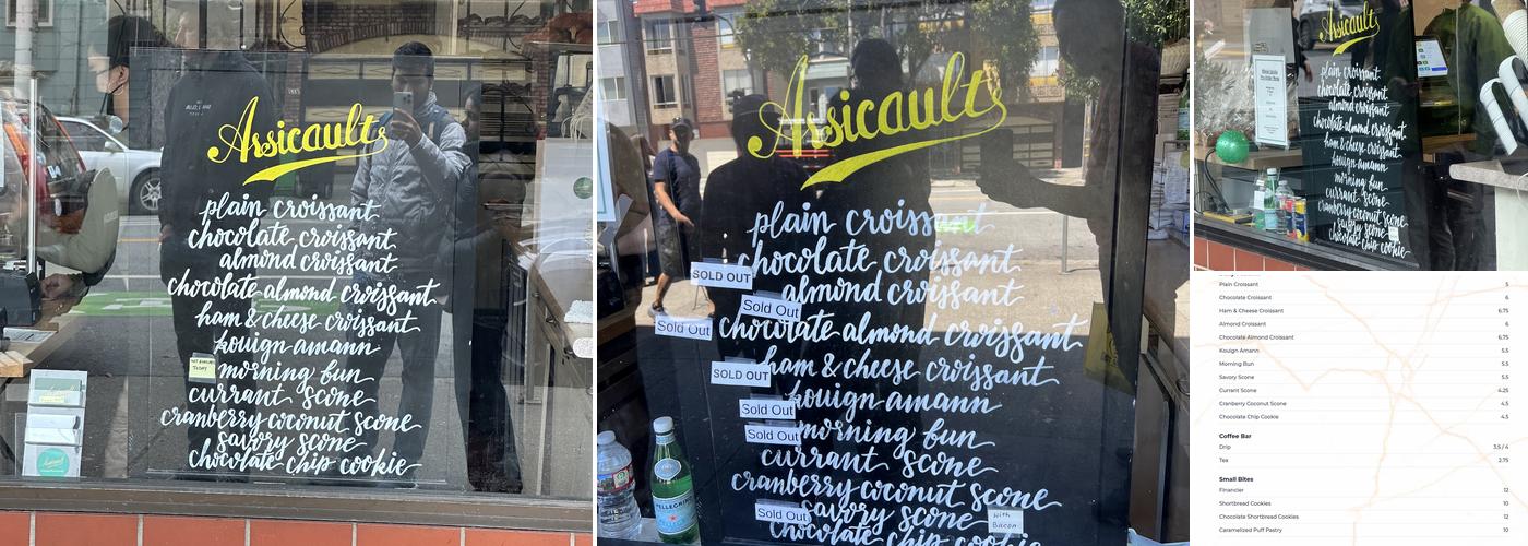 Arsicault Bakery Menu