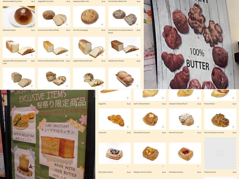 Andersen Bakery Menu